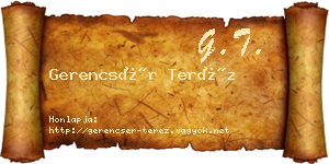 Gerencsér Teréz névjegykártya