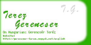 terez gerencser business card